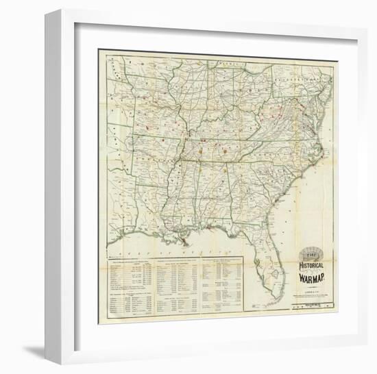 The United States Historical War Map, c.1862-Asher & Company-Framed Art Print