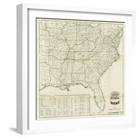 The United States Historical War Map, c.1862-Asher & Company-Framed Art Print