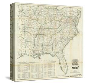 The United States Historical War Map, c.1862-Asher & Company-Stretched Canvas