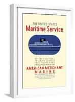 The United States Maritime Service, c.1937-Leslie Bryan Burroughs-Framed Art Print