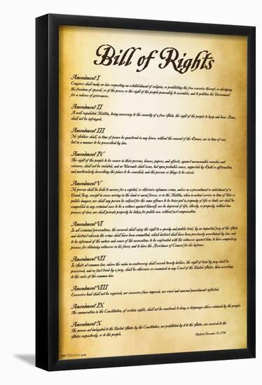 The United States of America - Bill of Rights-Trends International-Framed Poster