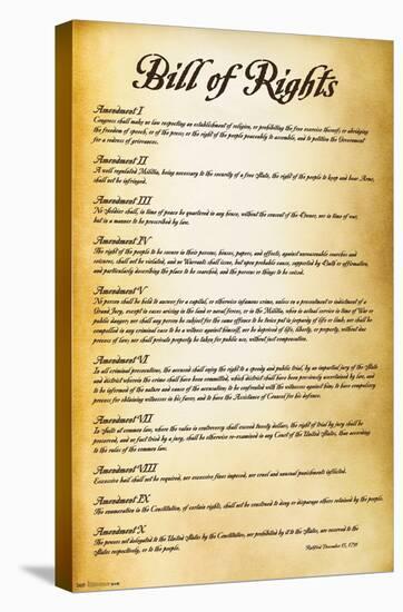 The United States of America - Bill of Rights-Trends International-Stretched Canvas