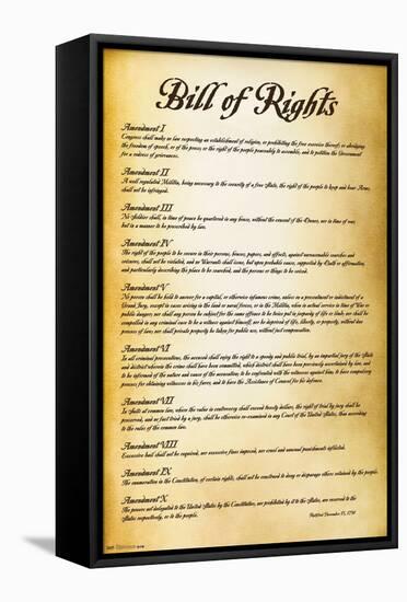 The United States of America - Bill of Rights-Trends International-Framed Stretched Canvas