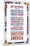 The United States Of America - Constitution Preamble-Trends International-Mounted Poster