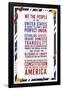 The United States Of America - Constitution Preamble-Trends International-Framed Poster