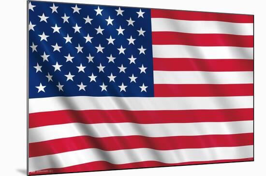 The United States Of America - Flag-Trends International-Mounted Poster