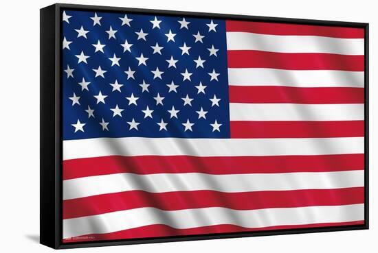 The United States Of America - Flag-Trends International-Framed Stretched Canvas