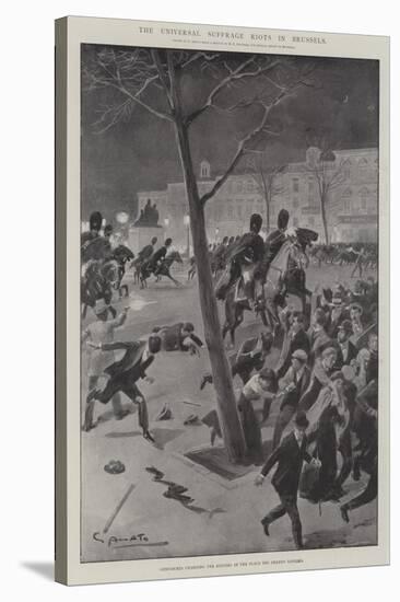 The Universal Suffrage Riots in Brussels-G.S. Amato-Stretched Canvas