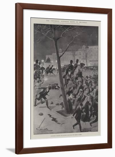 The Universal Suffrage Riots in Brussels-G.S. Amato-Framed Giclee Print