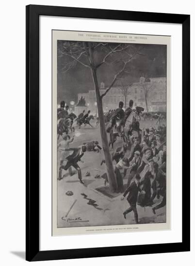 The Universal Suffrage Riots in Brussels-G.S. Amato-Framed Giclee Print