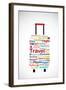 The Universal Travel Bag Concept Illustration Using The Most Used Travel Terminologies In The Shape-Harisha-Framed Art Print