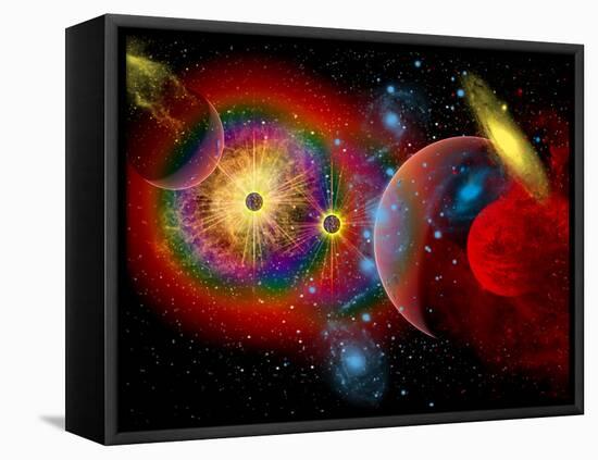 The Universe in a Perpetual State of Chaos-Stocktrek Images-Framed Stretched Canvas
