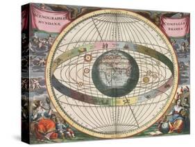 The Universe of Brahe, Harmonia Macrocosmica, 1660-Science Source-Stretched Canvas