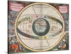 The Universe of Brahe, Harmonia Macrocosmica, 1660-Science Source-Stretched Canvas