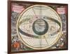 The Universe of Brahe, Harmonia Macrocosmica, 1660-Science Source-Framed Giclee Print