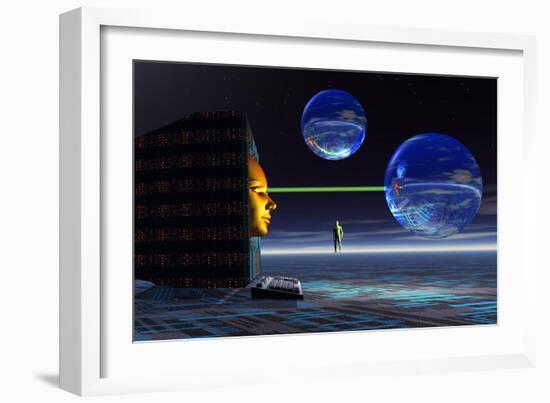 The Universe of Cyberspace-null-Framed Premium Giclee Print