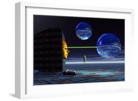 The Universe of Cyberspace-null-Framed Premium Giclee Print