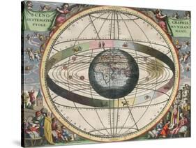 The Universe of Ptolemy, Harmonia Macrocosmica, 1660-Science Source-Stretched Canvas