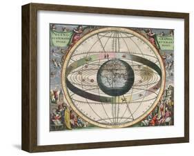 The Universe of Ptolemy, Harmonia Macrocosmica, 1660-Science Source-Framed Giclee Print