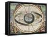 The Universe of Ptolemy, Harmonia Macrocosmica, 1660-Science Source-Framed Stretched Canvas