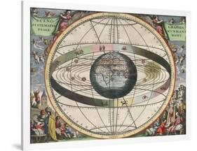 The Universe of Ptolemy, Harmonia Macrocosmica, 1660-Science Source-Framed Giclee Print