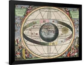 The Universe of Ptolemy, Harmonia Macrocosmica, 1660-Science Source-Framed Giclee Print