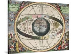 The Universe of Ptolemy, Harmonia Macrocosmica, 1660-Science Source-Stretched Canvas
