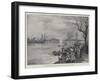 The Universities' Boat-Race, Cambridge Leading at Biffen's Boat-House-null-Framed Giclee Print