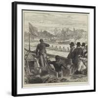 The Universities' Boat-Race, Coaching the Cambridge Crew-null-Framed Giclee Print