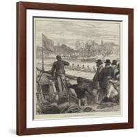 The Universities' Boat-Race, Coaching the Cambridge Crew-null-Framed Giclee Print