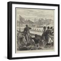 The Universities' Boat-Race, Coaching the Cambridge Crew-null-Framed Giclee Print
