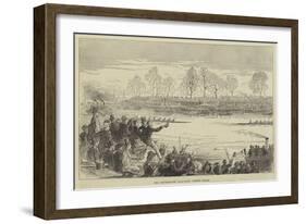 The Universities' Boat-Race, Corney Reach-null-Framed Giclee Print