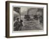The University Boat-Race, a Sketch from the Press Boat-Sydney Prior Hall-Framed Giclee Print