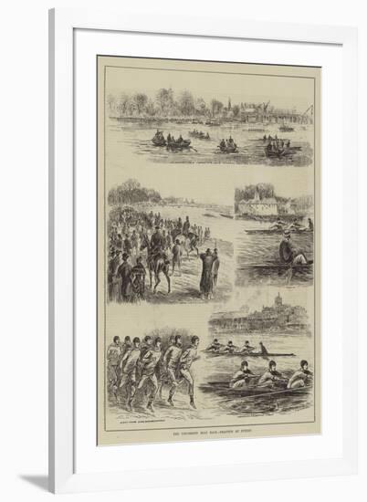 The University Boat Race, Practice at Putney-null-Framed Giclee Print