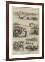 The University Boat Race, Practice at Putney-null-Framed Giclee Print