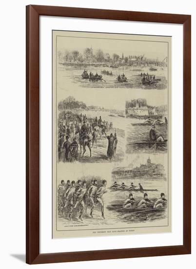 The University Boat Race, Practice at Putney-null-Framed Giclee Print