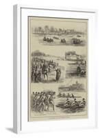 The University Boat Race, Practice at Putney-null-Framed Giclee Print