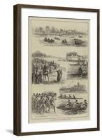 The University Boat Race, Practice at Putney-null-Framed Giclee Print