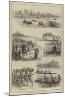 The University Boat Race, Practice at Putney-null-Mounted Giclee Print