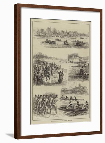 The University Boat Race, Practice at Putney-null-Framed Giclee Print