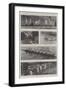 The University Boat Race, Practice of the Crews at Henley and Cookham-null-Framed Giclee Print