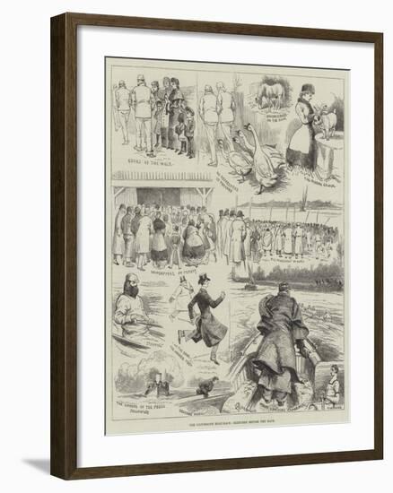 The University Boat-Race, Sketches before the Race-Alfred Courbould-Framed Giclee Print