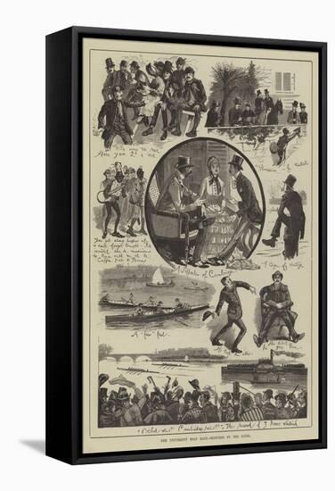 The University Boat Race, Sketches by the River-null-Framed Stretched Canvas