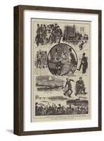 The University Boat Race, Sketches by the River-null-Framed Giclee Print