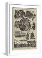 The University Boat Race, Sketches by the River-null-Framed Giclee Print