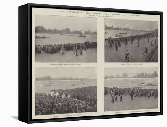 The University Boat-Race, the Crews at Practice-null-Framed Stretched Canvas
