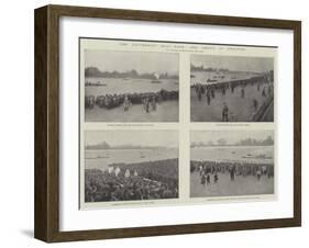 The University Boat-Race, the Crews at Practice-null-Framed Giclee Print