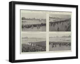 The University Boat-Race, the Crews at Practice-null-Framed Giclee Print