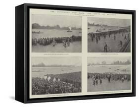 The University Boat-Race, the Crews at Practice-null-Framed Stretched Canvas