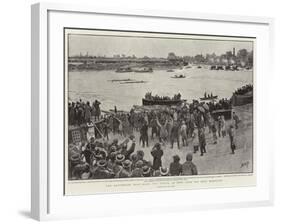 The University Boat Race, the Finish, as Seen from Ship, Mortlake-Henry Marriott Paget-Framed Giclee Print